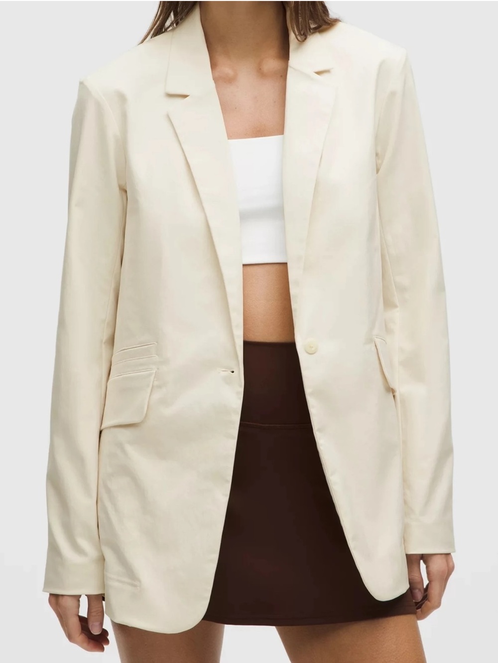 lululemon athletica Cream Single-Button Blazer Jacket